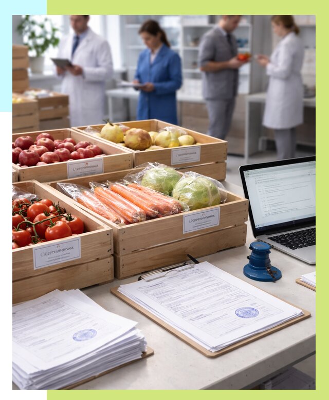 Сертификация овощей и фруктов в Арсеньеве от 8738 р. | Алешин-Рсн