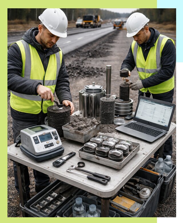 Сертификация асфальта: испытания и подтверждение в Арсеньеве