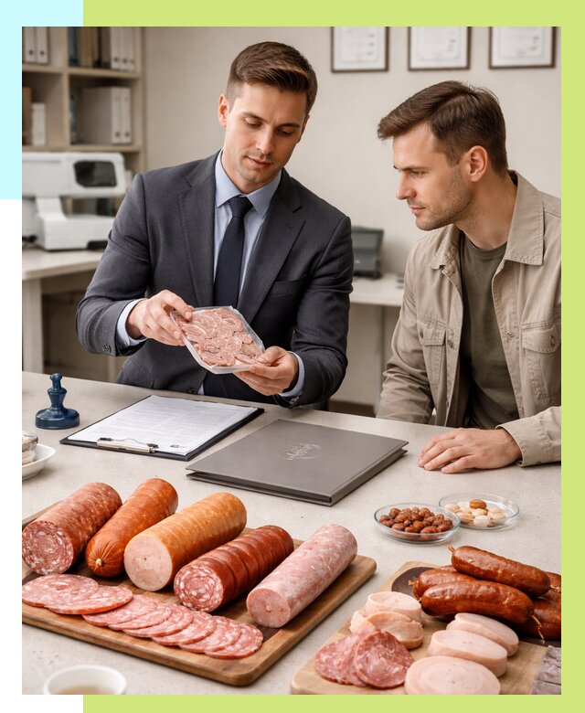 Сертификация колбасных изделий в Арсеньеве от 7710 р. | Алешин-Рсн