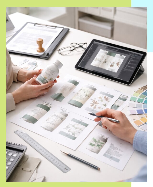 Профессиональная разработка дизайна и текста этикетки продукции в Арсеньеве