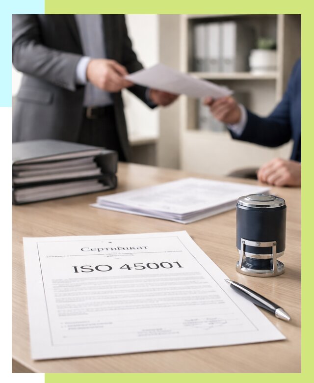 Сертификат ISO 45001 в Арсеньеве под ключ от 46260 р. | Алешин-Рсн